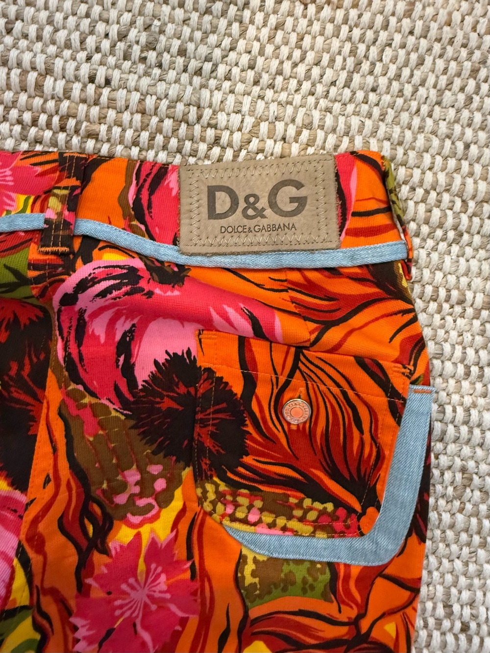 🍊 ARCHIVAL D&G Dolce & Gabbana Psychedelic Tropical Print Trousers - Picture 3 of 10
